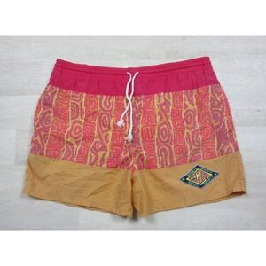 Vintage 80s Gitano Swim Trunks Shorts Men's (M)‎ Skate Surf Beach Colorblock